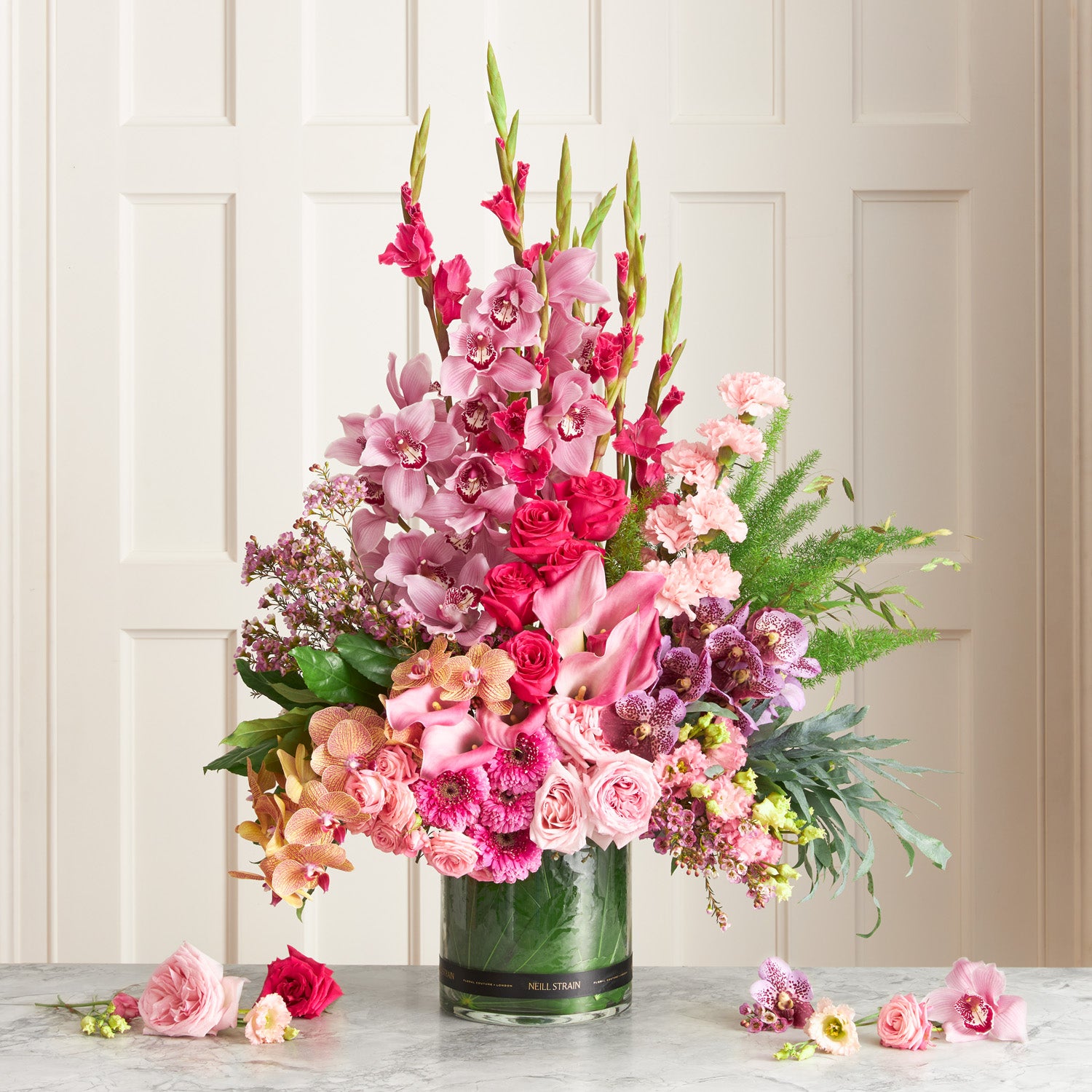 Haute Couture Tall Arrangement Pretty Pinks