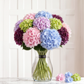 Haute Couture Hydrangea Multicoloured Vase Arrangement