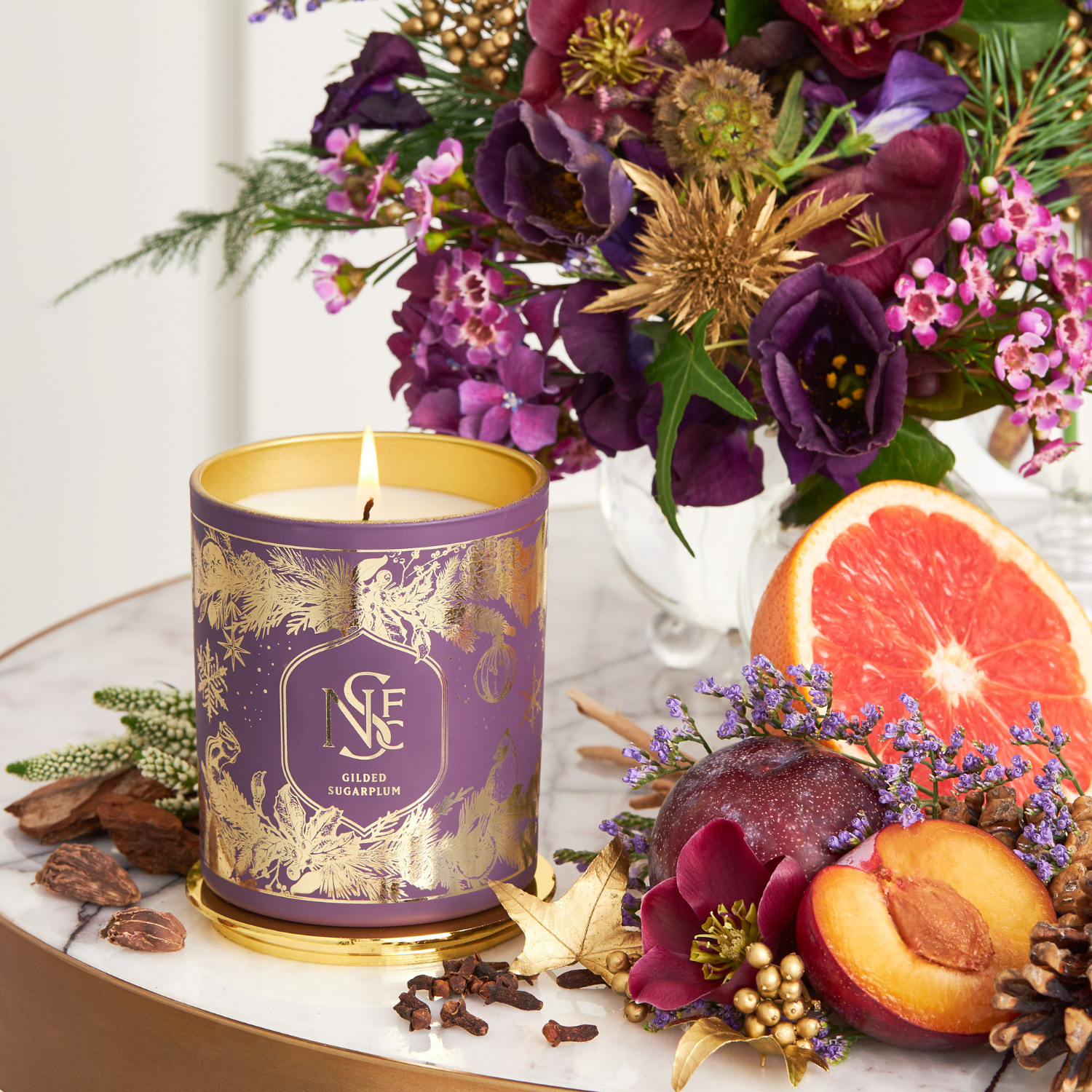 'Gilded Sugarplum' Limited Edition Fragranced Candle