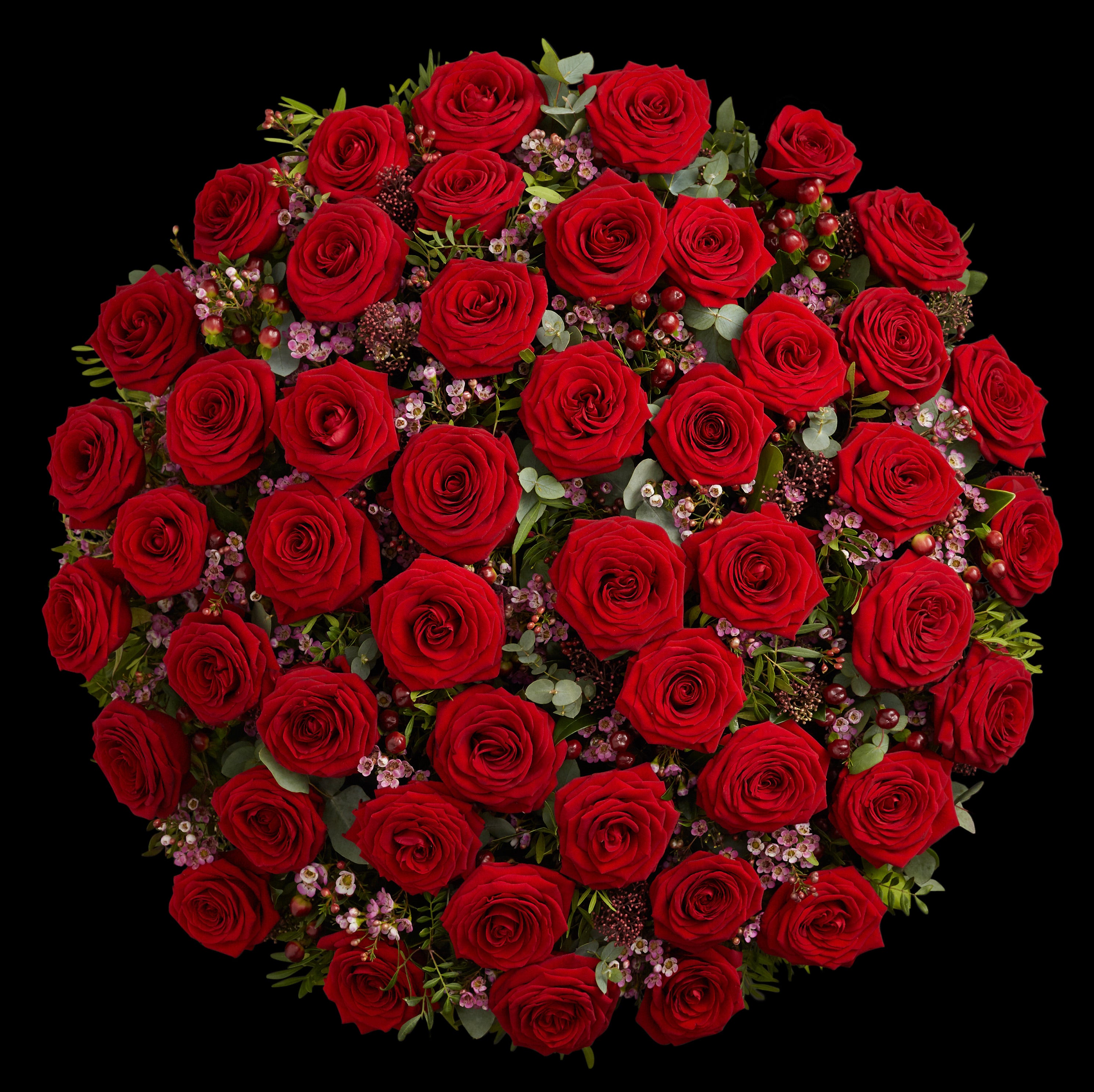 Large Red Rose Bouquet in a Vase – Neill Strain Floral Couture